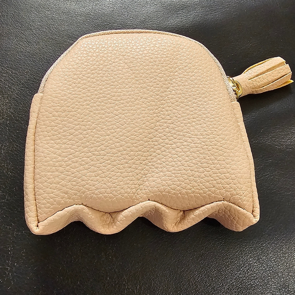 Cute Pink Taupe Ghost Coin Purse with Attached Key Holders NWOT - Picture 5 of 9